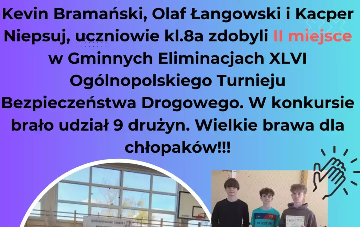 Zdjęcie do Sukces naszych uczni&oacute;w