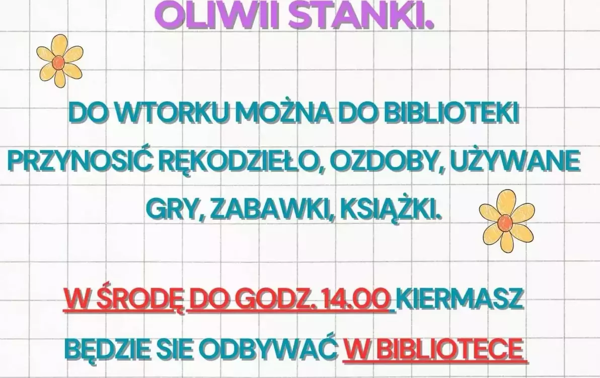 Zdjęcie do KIERMASZ CHARYTATYWNY