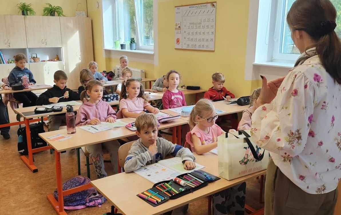 Zdjęcie do Klasę 1A odwiedziła Pani Sylwia Gierszewska