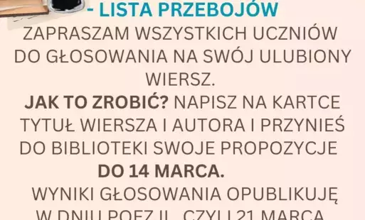 Zdjęcie do Konkurs - DZIEŃ POEZJI