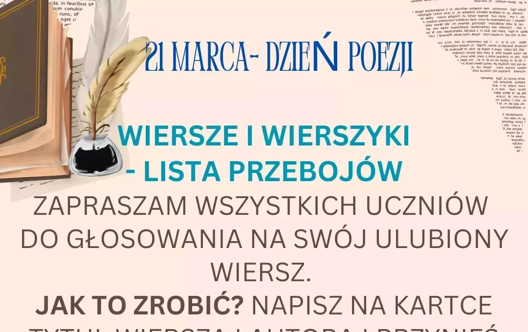 Zdjęcie do Konkurs - DZIEŃ POEZJI