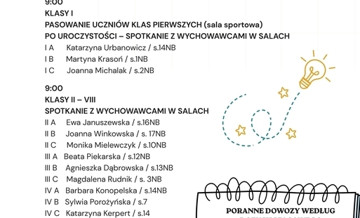 Zdjęcie do ROZPOCZĘCIE ROKU SZKOLNEGO 2026/2027